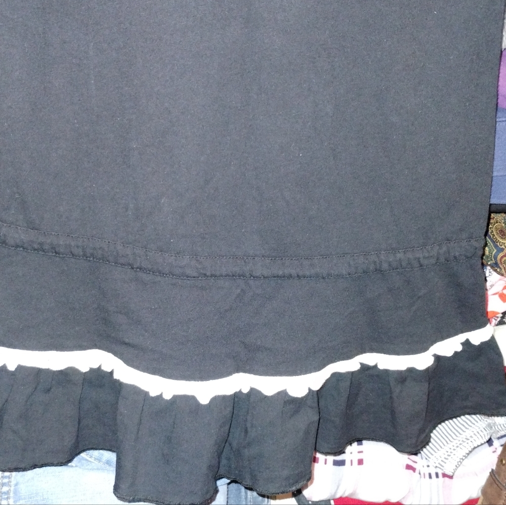 Energie Black Ruffle Trim Peplum Tee -size  Medium - Picture 10 of 16